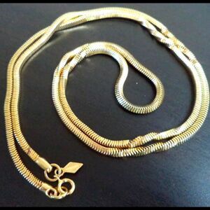 VINTAGE SIGNED SARAH COV GOLD TONE 32" NECKLACE EXCELLENT CONDITION